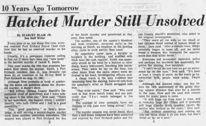 Smith murder, 10 years later
